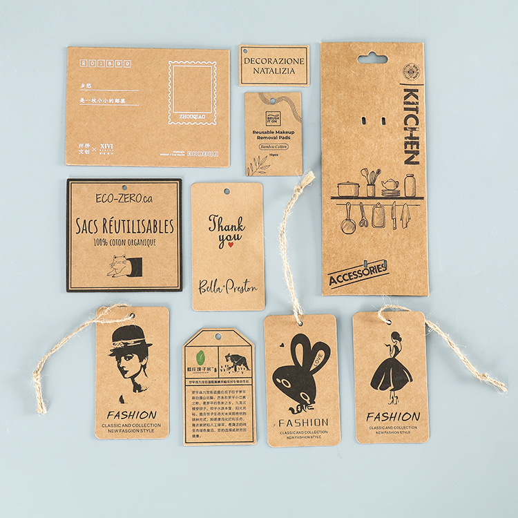 কাস্টম ক্রাফ্ট পেপার হ্যাং ট্যাগ